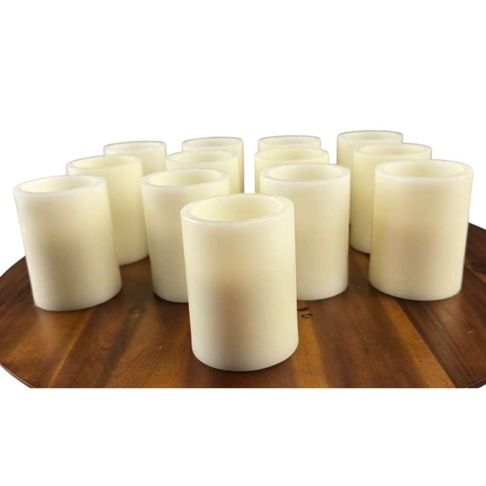 Set Of 13‎ Flameless LED Candles With Timer battery operated